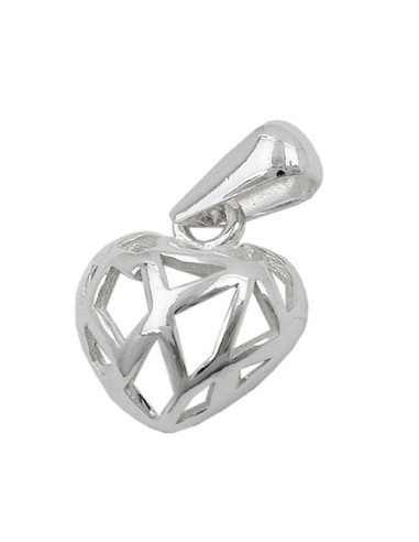 Hängsmycke 11x10mm Heart Openwork Silver 925