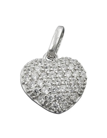 Hängsmycke 12x13mm Heart With Zirconias Silver 925