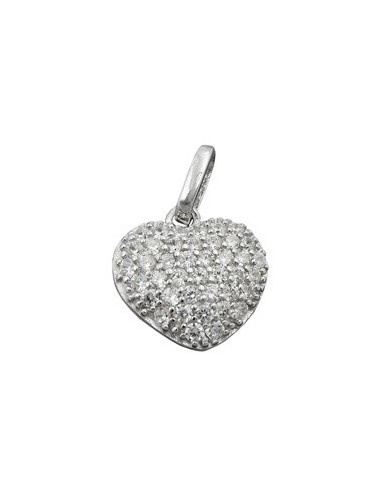 Hängsmycke 12x13mm Heart With Zirconias Silver 925