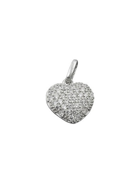 Hängsmycke 12x13mm Heart With Zirconias Silver 925