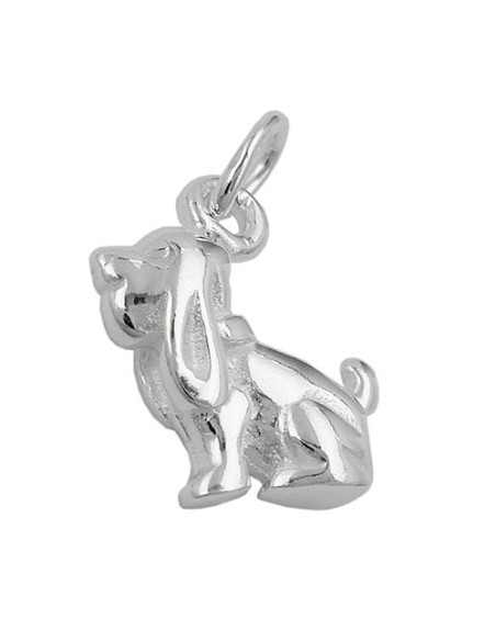 Hängsmycke 13x10mm Dog With Floppy Ears Silver 925