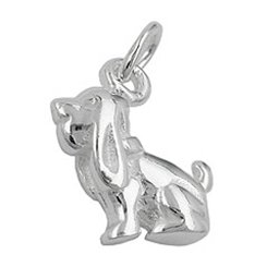 Hängsmycke 13x10mm Dog With Floppy Ears Silver 925
