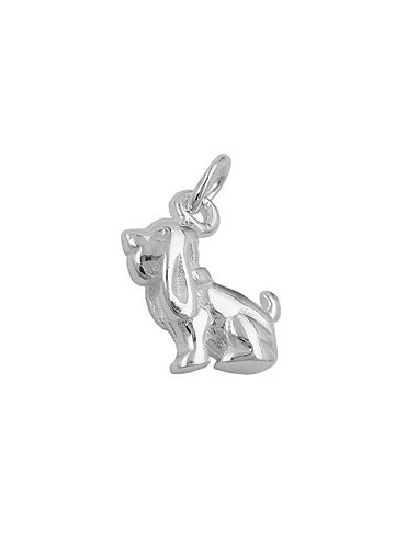 Hängsmycke 13x10mm Dog With Floppy Ears Silver 925