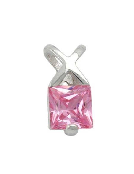 Hängsmycke 13x6mm Zirconia Pink Silver 925