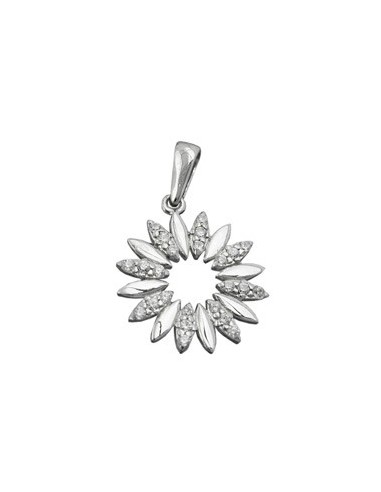 Hängsmycke 14mm Flower With Zirconias Silver 925