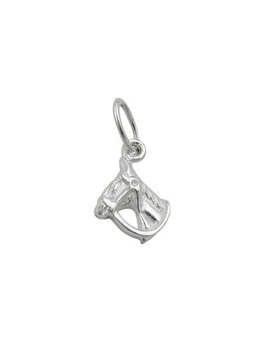 Hängsmycke 14x10mm Horse Head With Halter Shiny Silver 925