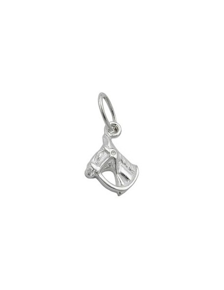 Hängsmycke 14x10mm Horse Head With Halter Shiny Silver 925