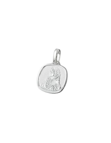 Hängsmycke 16x15mm Mother Mary With Child Shiny Silver 925