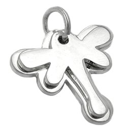 Hängsmycke 17x17mm Double Butterfly Shiny Silver 925