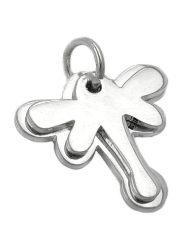 Hängsmycke 17x17mm Double Butterfly Shiny Silver 925