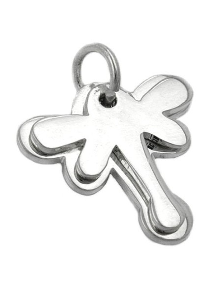 Hängsmycke 17x17mm Double Butterfly Shiny Silver 925