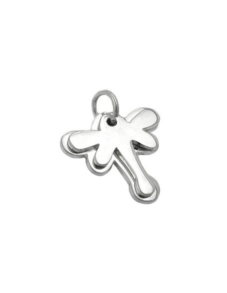 Hängsmycke 17x17mm Double Butterfly Shiny Silver 925