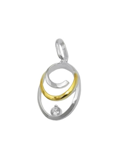 Hängsmycke 2 Circles 2-Ton Silver 925