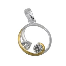 Hängsmycke 2 Circles 2-Ton Silver 925