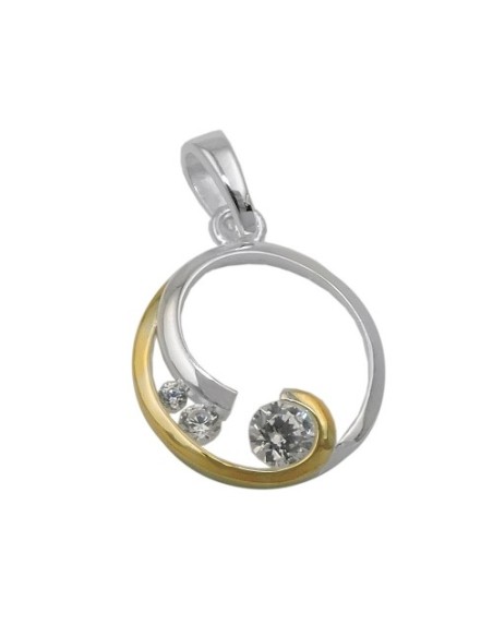 Hängsmycke 2 Circles 2-Ton Silver 925