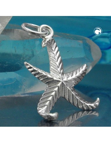 Hängsmycke 20mm Starfish Patterned Silver 925