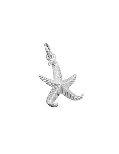 Hängsmycke 20mm Starfish Patterned Silver 925