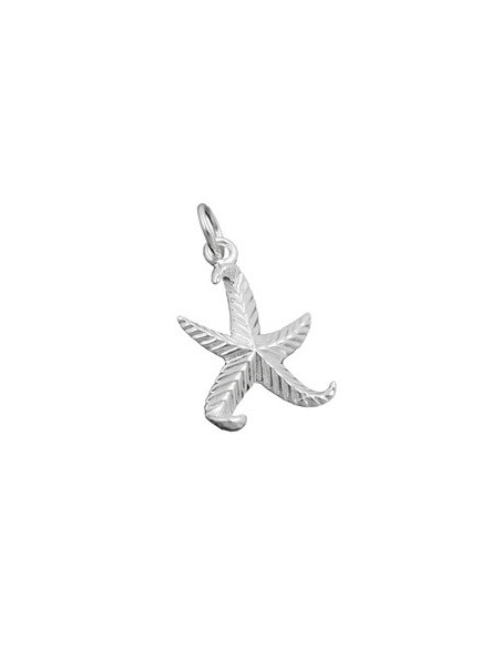 Hängsmycke 20mm Starfish Patterned Silver 925