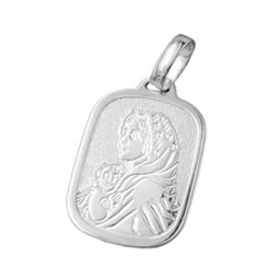 Hängsmycke 21x15mm Mother Mary With Child Silver 925