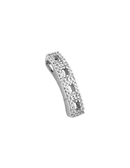 Hängsmycke 21x5mm With Zirconias Shiny Rhodium Plated Silver 925
