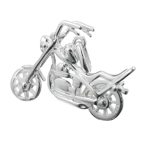 Hängsmycke 25x18mm Chopper Motorcycle Silver 925