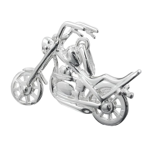 Hängsmycke 25x18mm Chopper Motorcycle Silver 925
