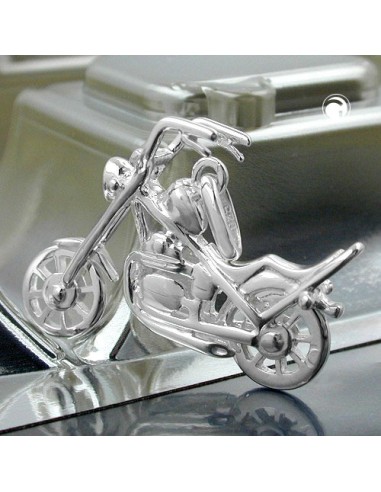 Hängsmycke 25x18mm Chopper Motorcycle Silver 925