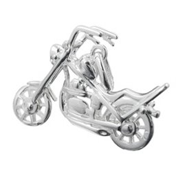 Hängsmycke 25x18mm Chopper Motorcycle Silver 925