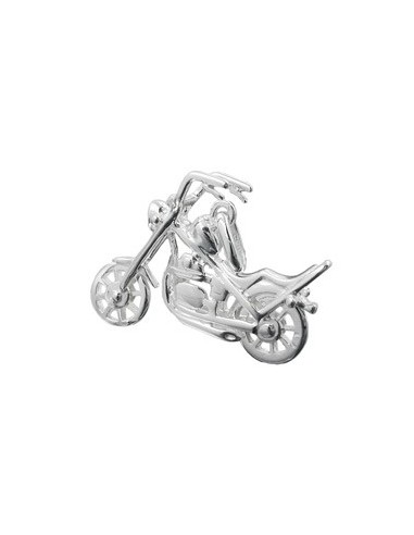 Hängsmycke 25x18mm Chopper Motorcycle Silver 925