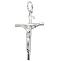 Hängsmycke 32x18mm Kors With Jesus Silver 925