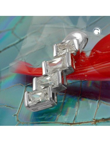 Hängsmycke 4 Zirconia Crystals Silver 925