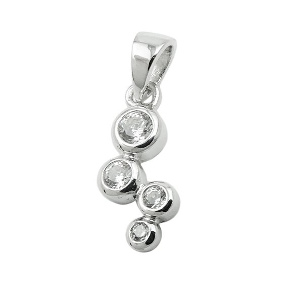 Hängsmycke 4x Zirconias White Silver 925