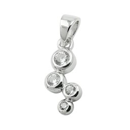 Hängsmycke 4x Zirconias White Silver 925