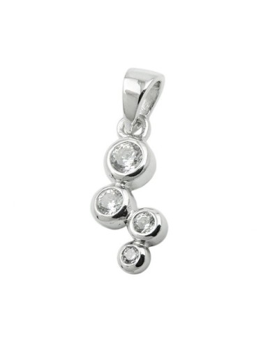 Hängsmycke 4x Zirconias White Silver 925