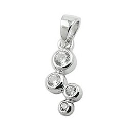 Hängsmycke 4x Zirconias White Silver 925
