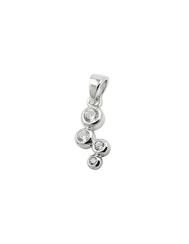 Hängsmycke 4x Zirconias White Silver 925