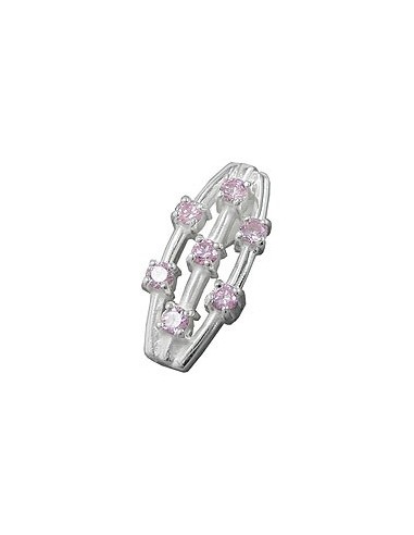 Hängsmycke 7 Zirconia Crystals Pink Silver 925