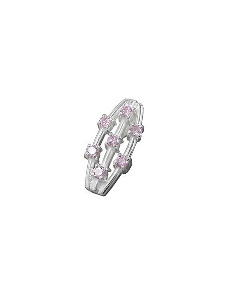 Hängsmycke 7 Zirconia Crystals Pink Silver 925