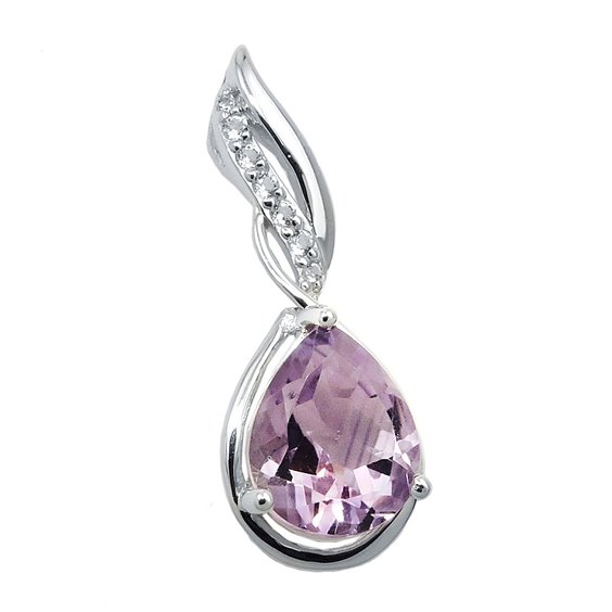 Hängsmycke Amethyst White Topas Silver 925