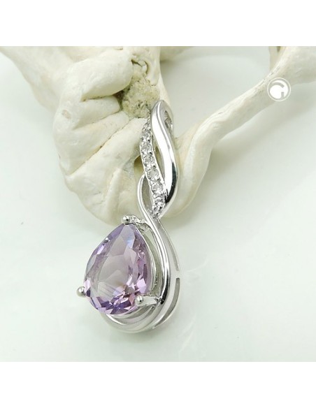 Hängsmycke Amethyst White Topas Silver 925