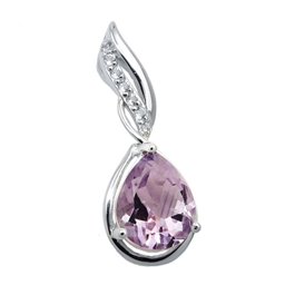 Hängsmycke Amethyst White Topas Silver 925