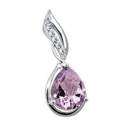 Hängsmycke Amethyst White Topas Silver 925
