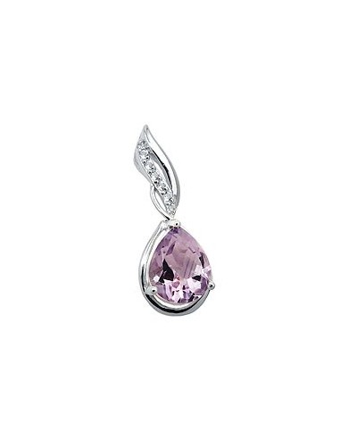 Hängsmycke Amethyst White Topas Silver 925