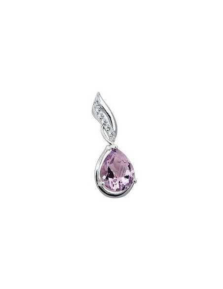 Hängsmycke Amethyst White Topas Silver 925