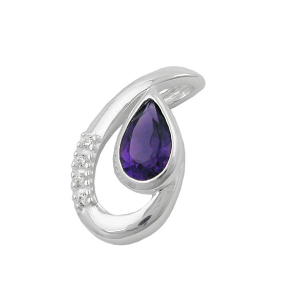 Hängsmycke Amethyst/ Zirconia Silver 925