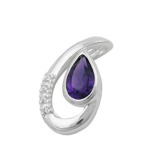 Hängsmycke Amethyst/ Zirconia Silver 925