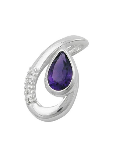 Hängsmycke Amethyst/ Zirconia Silver 925