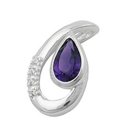 Hängsmycke Amethyst/ Zirconia Silver 925