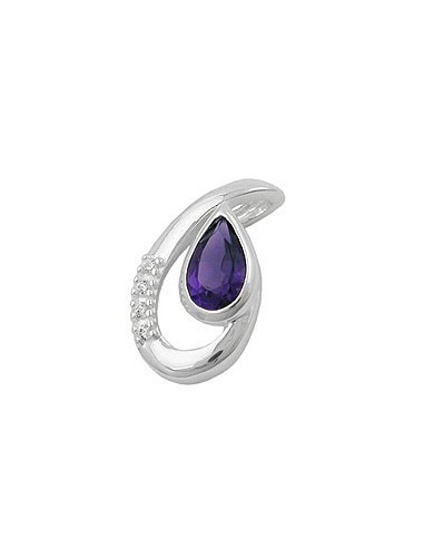 Hängsmycke Amethyst/ Zirconia Silver 925