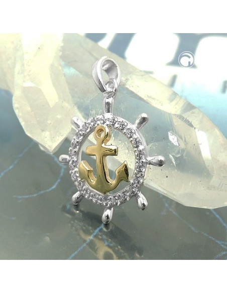 Hängsmycke Anchor With Zirconia Silver 925